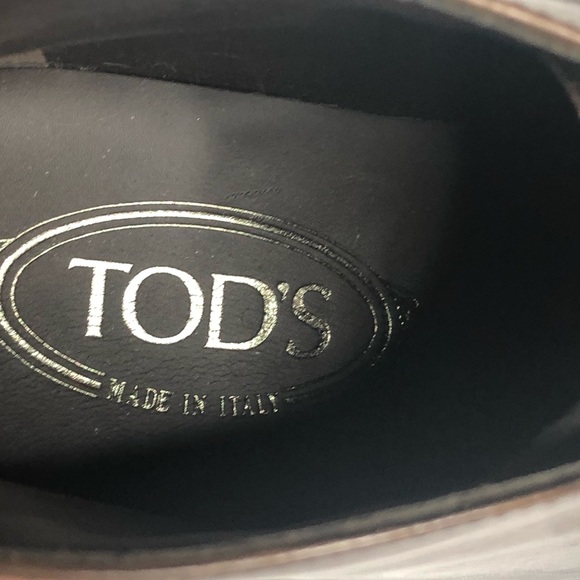 NEW Tod's Mens Brown Leather Laceup AnkleBoots 5.5 - Picture 14 of 16